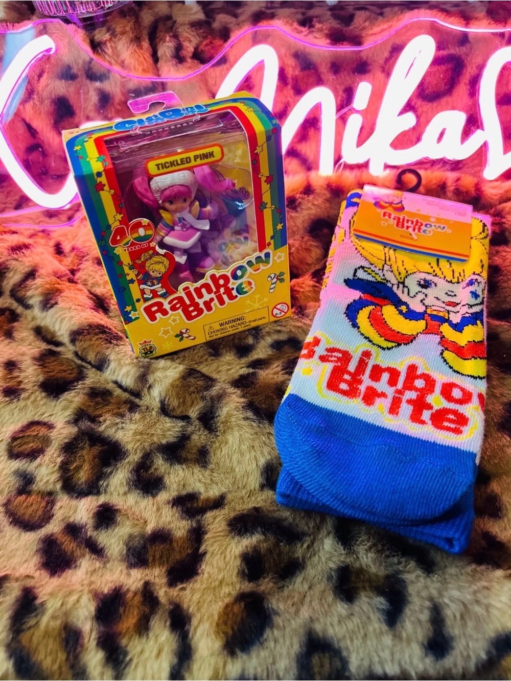 Rainbow Brite CheeBee Tickled Pink Doll & Socks Gift Set